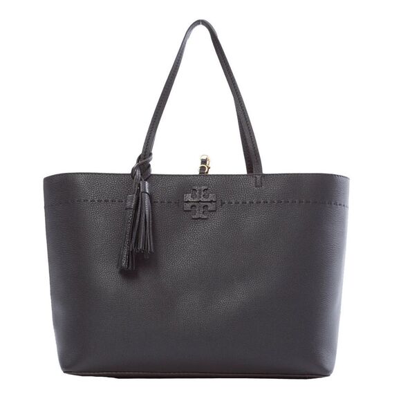 TORY BURCH Navy Blue McGraw Laptop Work Tote Emerson Fleming Marion Shoulder Bag - Picture 1 of 13